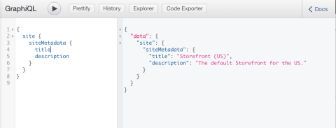 screenshot of graphiql site metadata