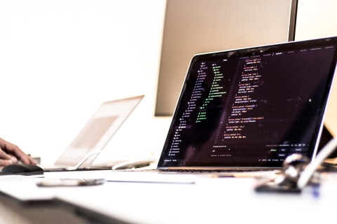 laptop with code