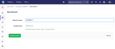New branch form