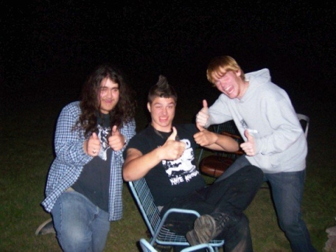 Me, with two friends from Rhinelander that I met by playing Diablo 2.